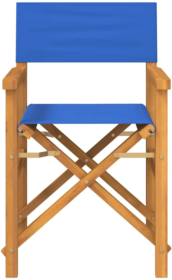Sulankstomos režisieriaus kėdės, 2 vnt., mėlynos, tikmedžio masyvas