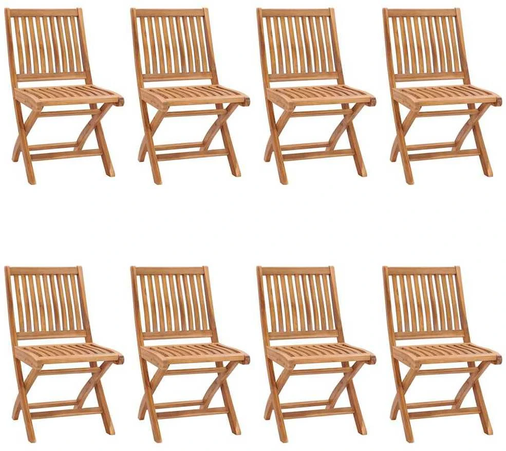 Sulankstomos sodo kėdės su pagalvėlėmis, 8vnt., tikmedis