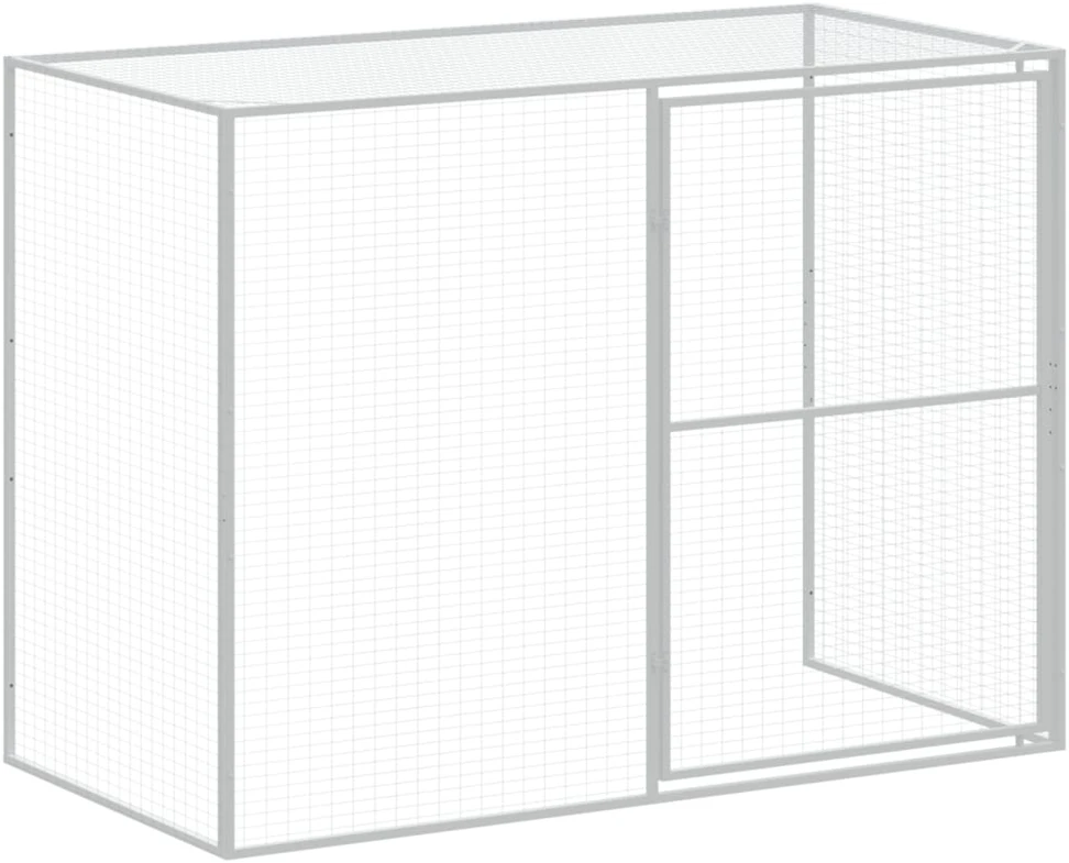 Šuns narvas su aptvaru, antracito, 214x253x181cm, plienas