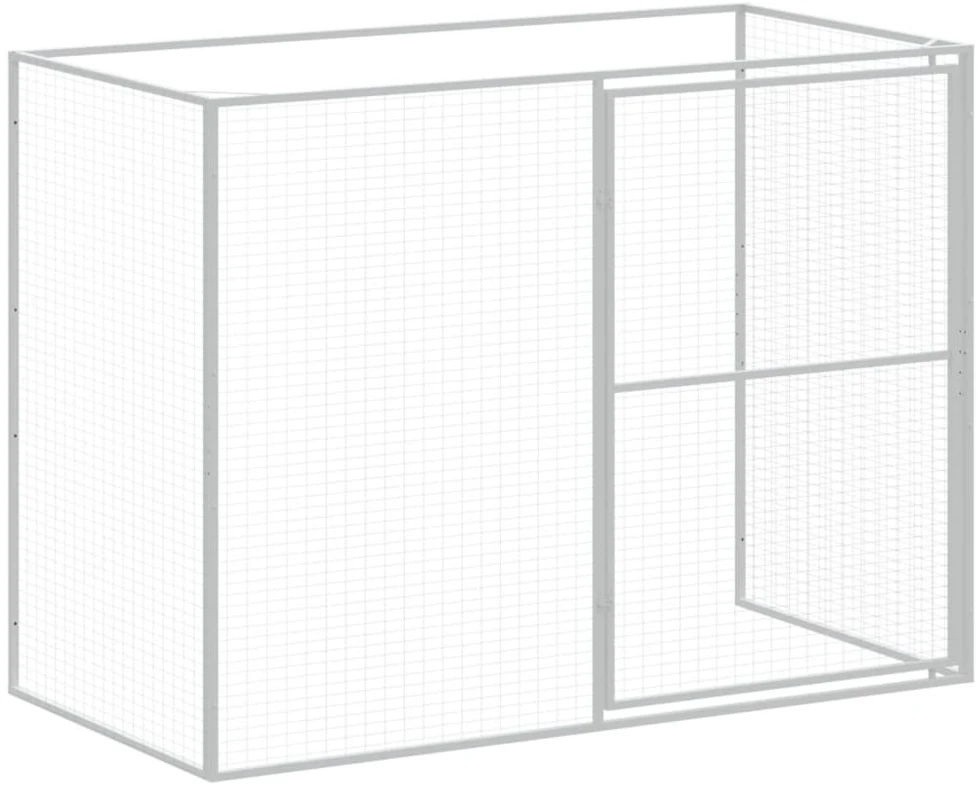 Šuns narvas su aptvaru, antracito, 214x457x181cm, plienas