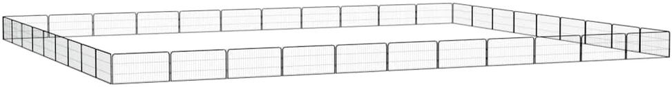 Šunų aptvaras, 40 segmentų, juodas, 100x50cm, plienas
