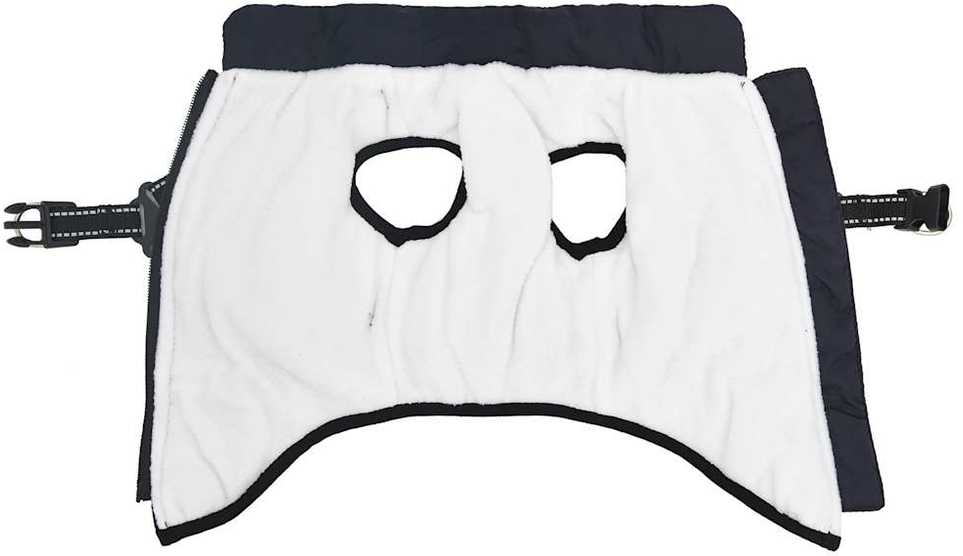 Šunų kailis su diržais, atsparus vandeniui, mėlynas, 2XL