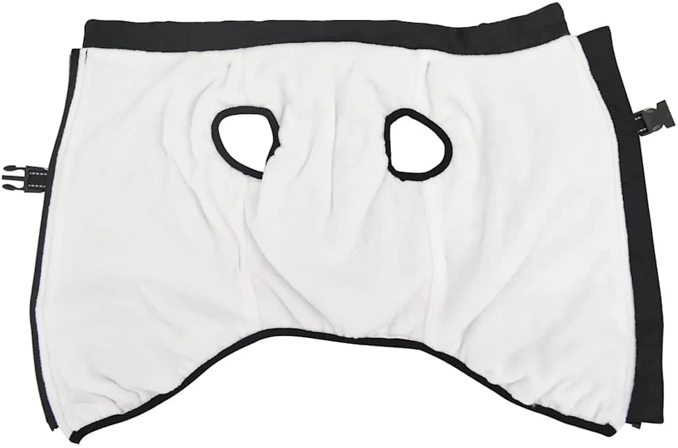 Šunų kailis su diržais, atsparus vandeniui, juodas, 5XL