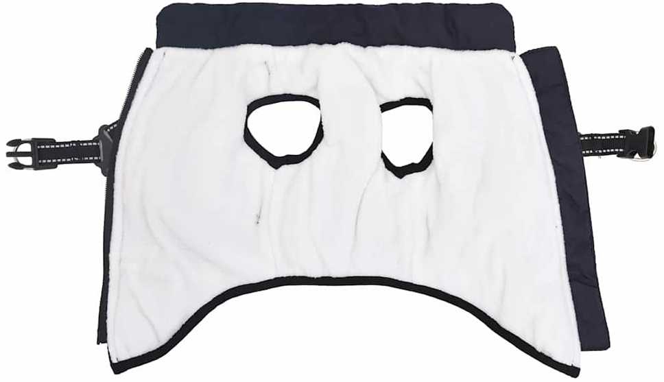 Šunų kailis su diržais, atsparus vandeniui, mėlynas, 2XL