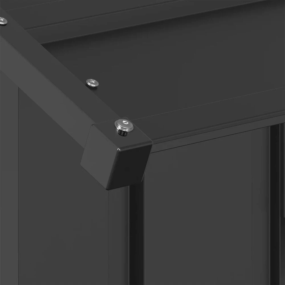 šunų namelis su stogu 83x130x85 cm cinkuoto plieno