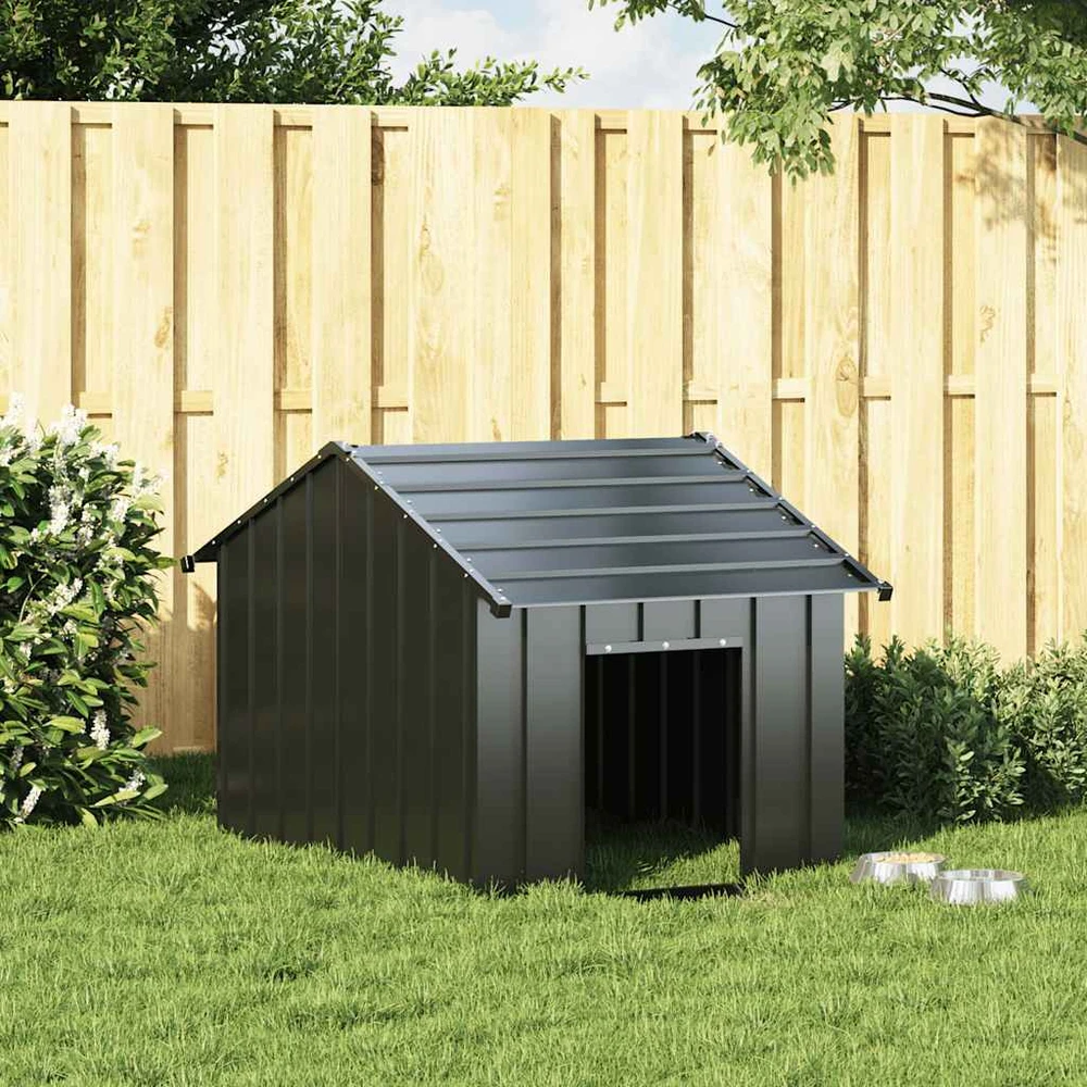 šunų namelis su stogu 83x130x85 cm cinkuoto plieno