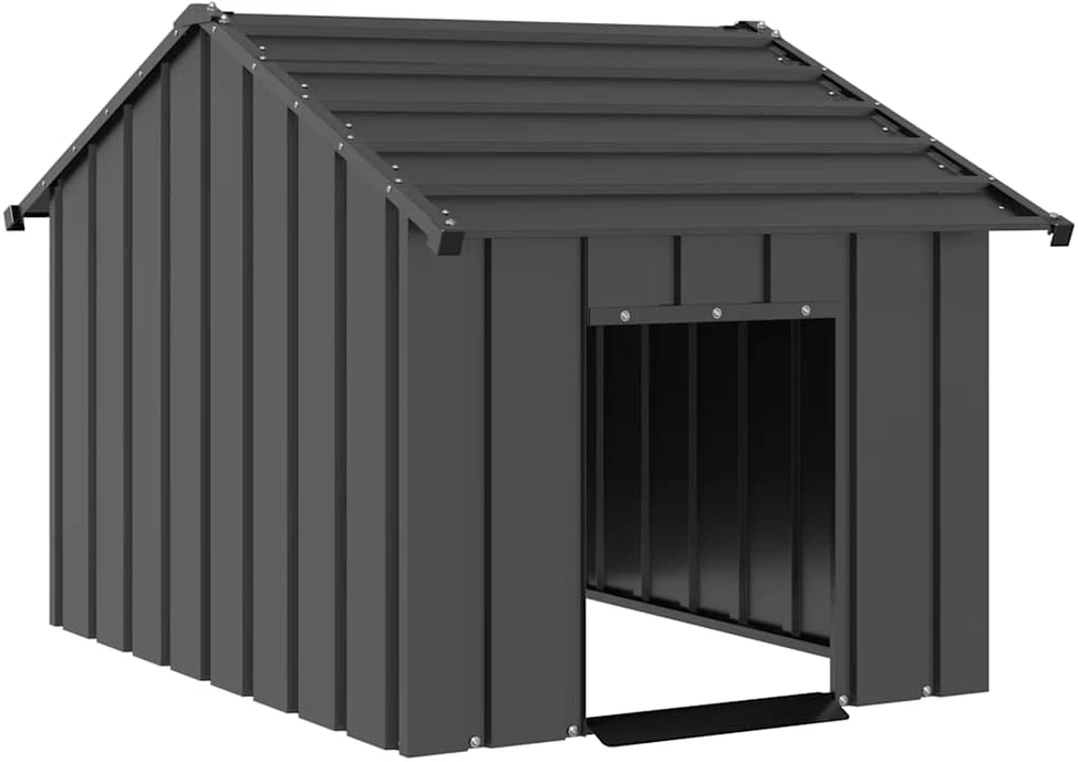 šunų namelis su stogu 83x130x85 cm cinkuoto plieno