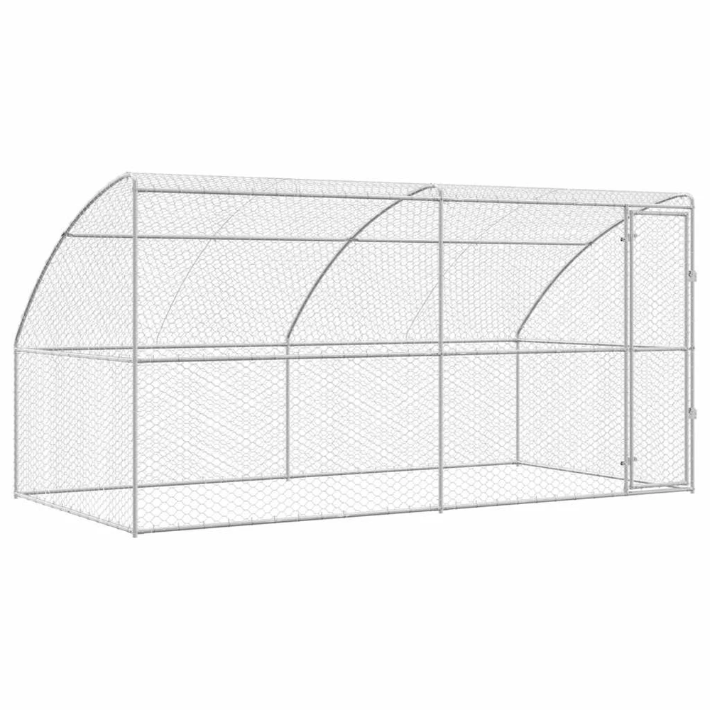Šunų narvas 2 vnt. Sidabrinė 4 x 2 x 2 m Galvanizuotas plienas
