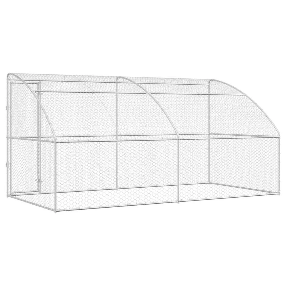 Šunų narvas 2 vnt. Sidabrinė 4 x 2 x 2 m Galvanizuotas plienas