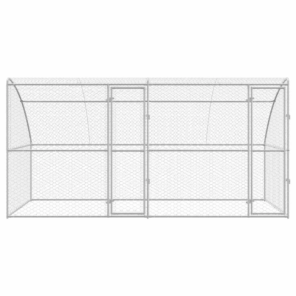 Šunų narvas 2 vnt. Sidabrinė 4 x 2 x 2 m Galvanizuotas plienas