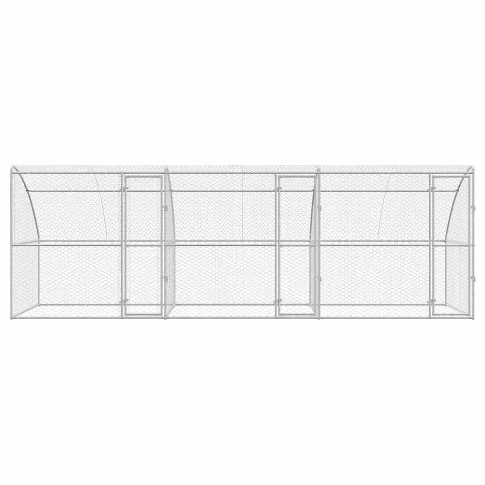 Šunų narvas 3 vnt. Sidabrinė 6 x 2 x 2 m Galvanizuotas plienas