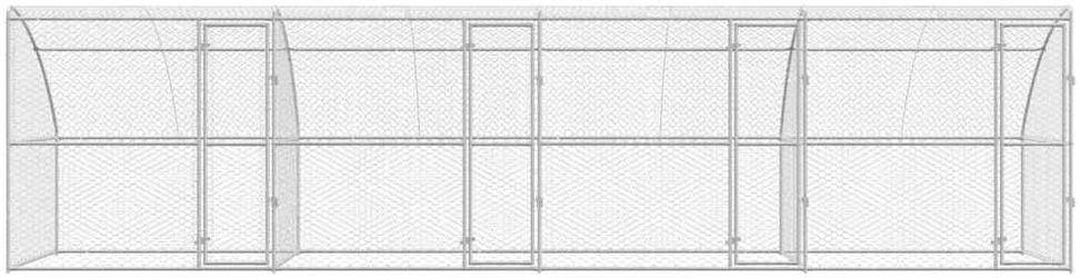 Šunų narvas 4 vnt. Sidabrinė 8 x 2 x 2 m Galvanizuotas plienas