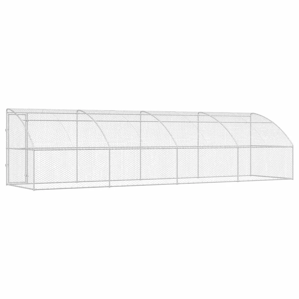 Šunų narvas 4 vnt. Sidabrinė 8 x 2 x 2 m Galvanizuotas plienas