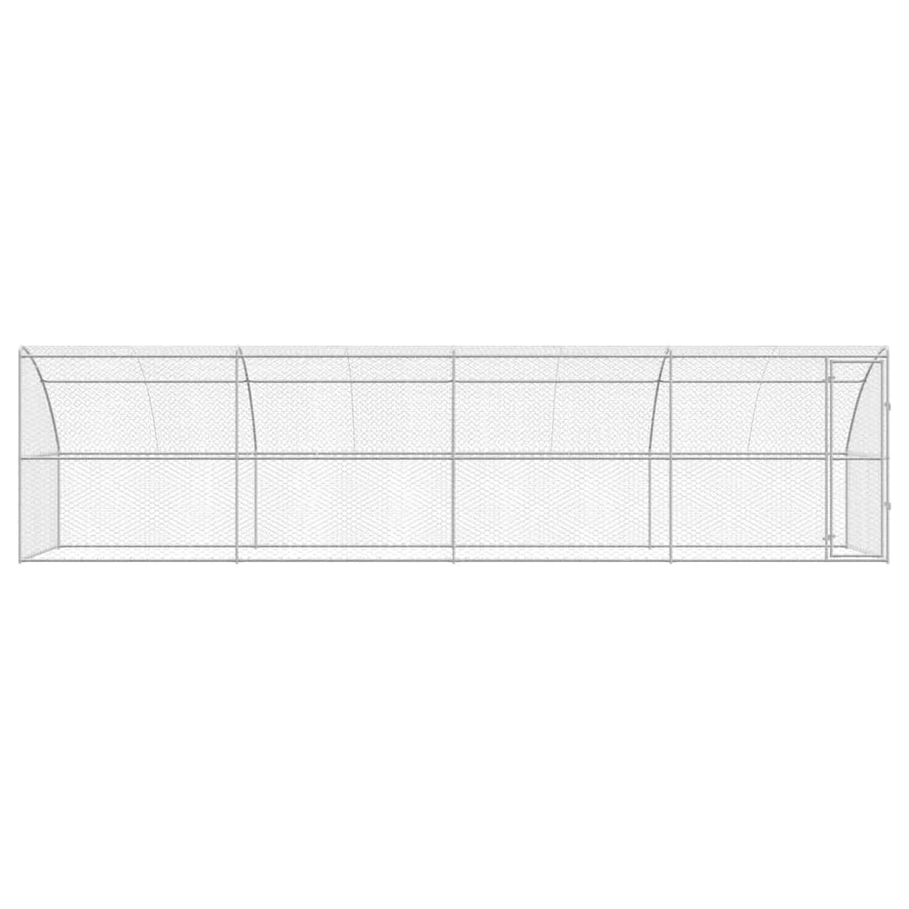 Šunų narvas 4 vnt. Sidabrinė 8 x 2 x 2 m Galvanizuotas plienas