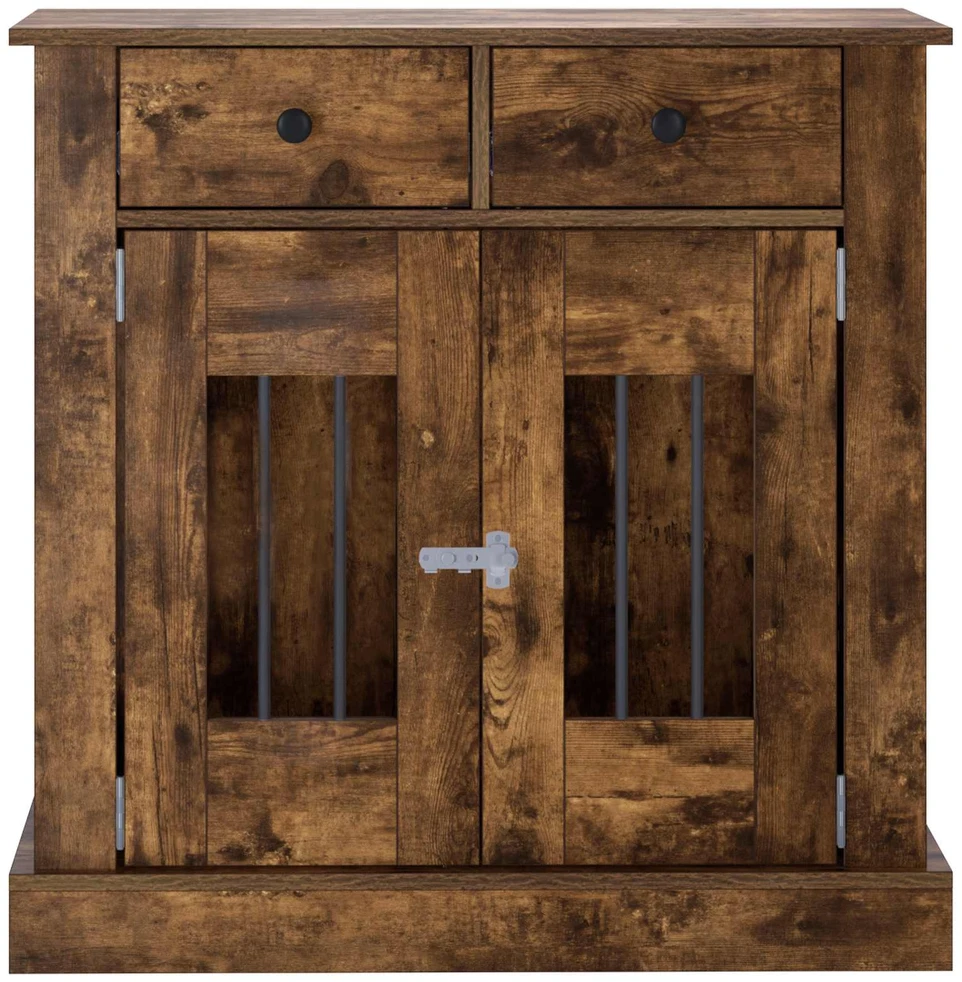 Šunų narvas baldams Dūminio ąžuolo 80 x 47,5 x 80 cm