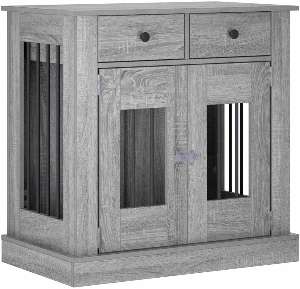 Šunų narvas baldams Pilka Sonoma 80 x 47,5 x 80 cm