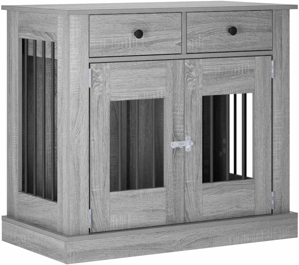 Šunų narvas baldams Pilka Sonoma 90 x 47,5 x 80 cm