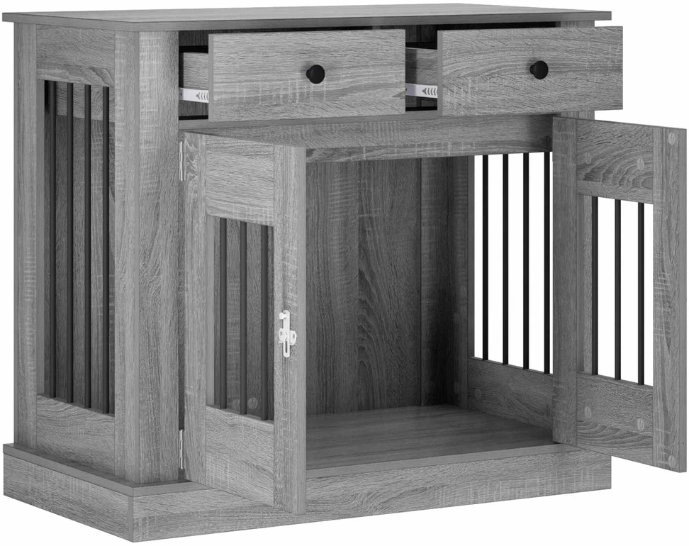 Šunų narvas baldams Pilka Sonoma 90 x 47,5 x 80 cm