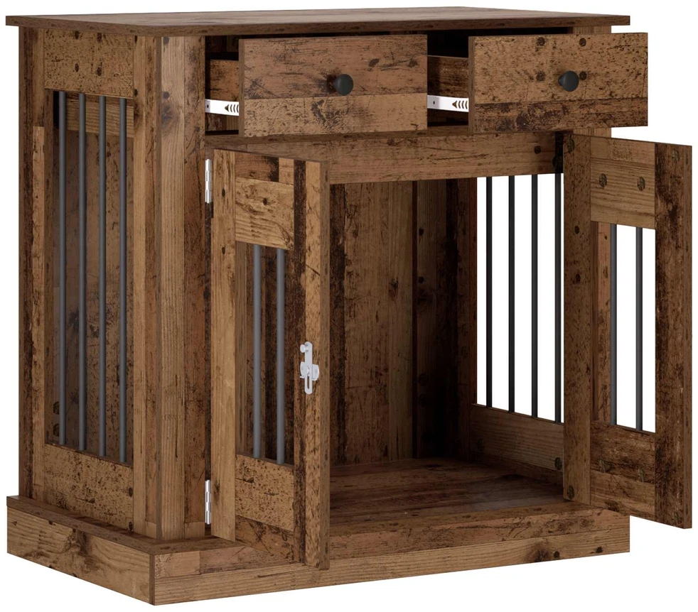 Šunų narvas baldams Sendintos medienos 80 x 47,5 x 80 cm