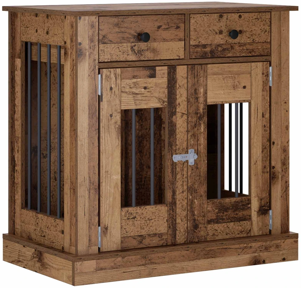 Šunų narvas baldams Sendintos medienos 80 x 47,5 x 80 cm