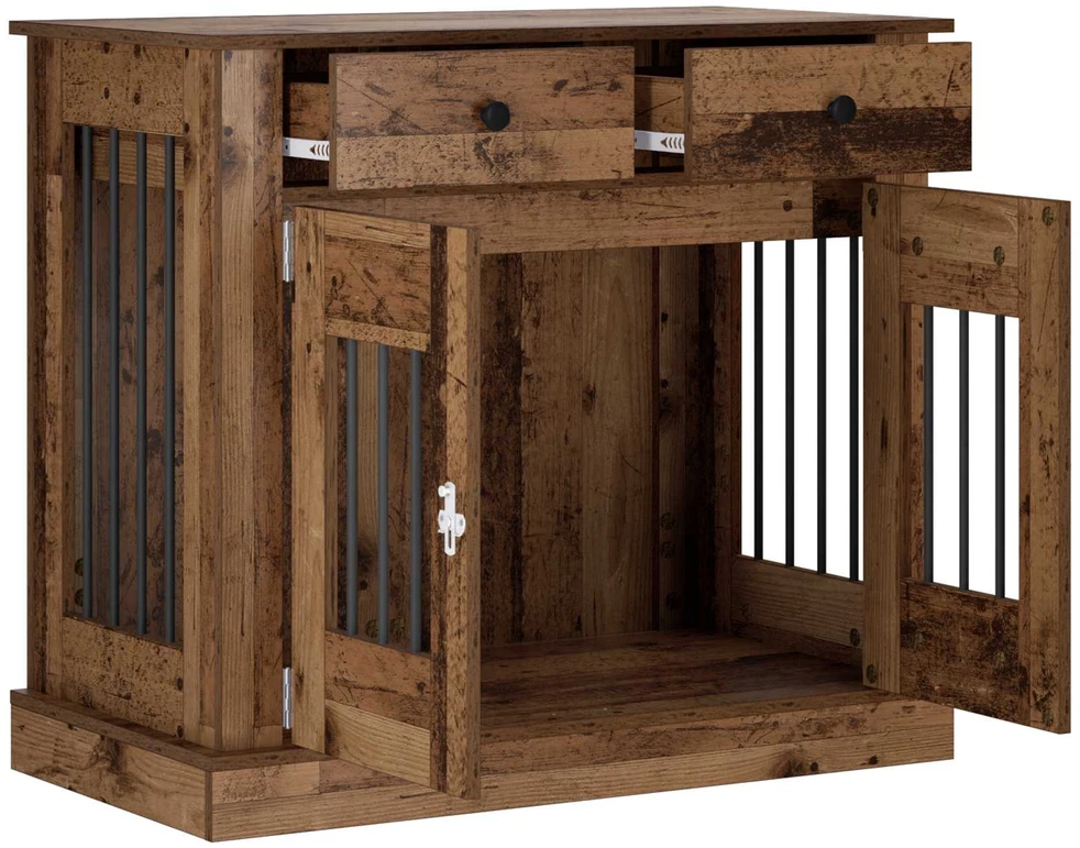 Šunų narvas baldams Sendintos medienos 90 x 47,5 x 80 cm