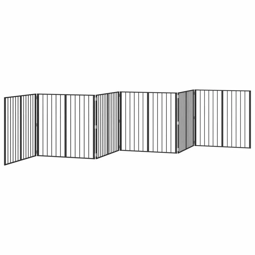Šunų vartai 6 vnt. Juoda 100 x 100 cm Galvanizuotas plienas