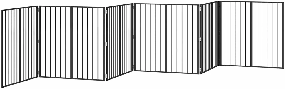 Šunų vartai 6 vnt. Juoda 100 x 100 cm Galvanizuotas plienas
