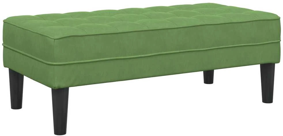 suoliukas su pagalve Šviesiai žalia 113 x 57 x 39 cm Aksomas