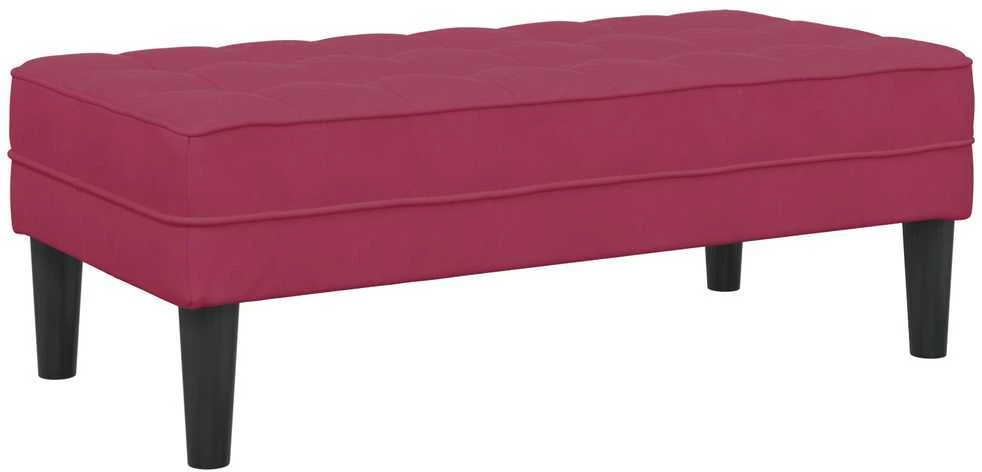 suoliukas su pagalve Vyno raudona 113 x 57 x 39 cm Aksomas