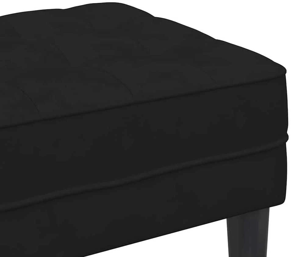 suoliukas su pagalve Juoda 113 x 57 x 39 cm Aksomas