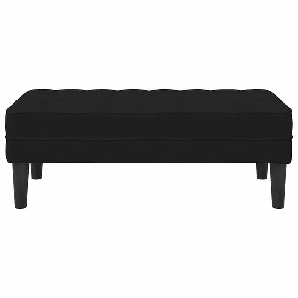 suoliukas su pagalve Juoda 113 x 57 x 39 cm Aksomas