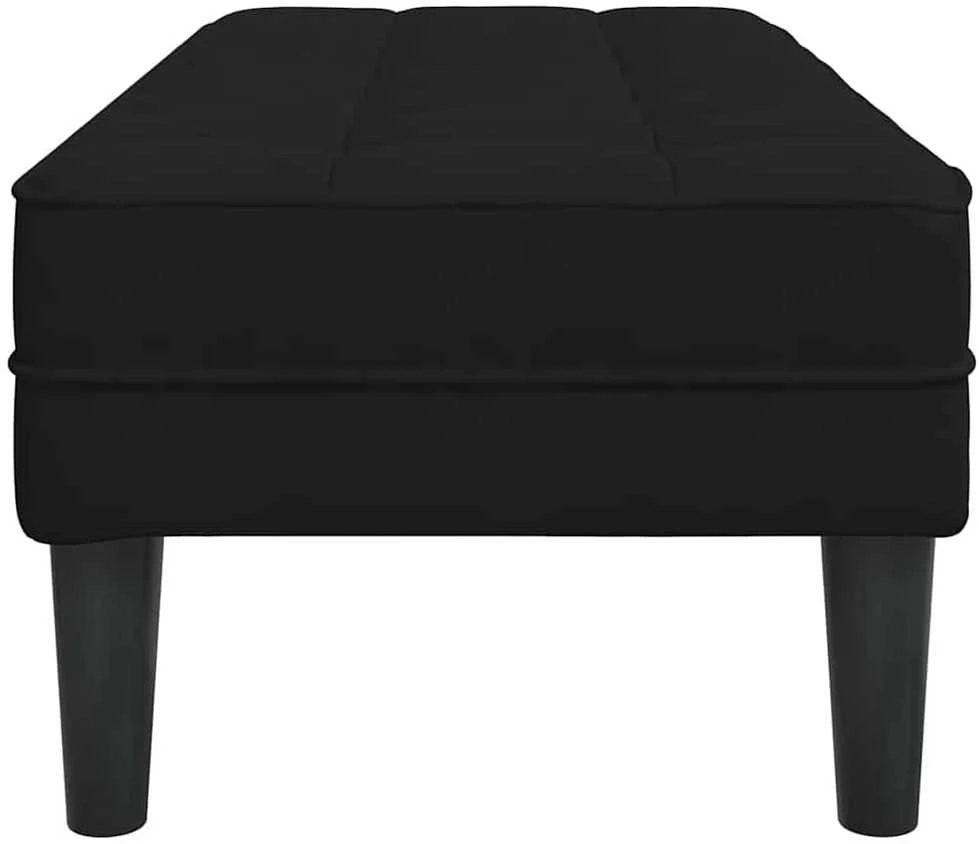 suoliukas su pagalve Juoda 113 x 57 x 39 cm Aksomas