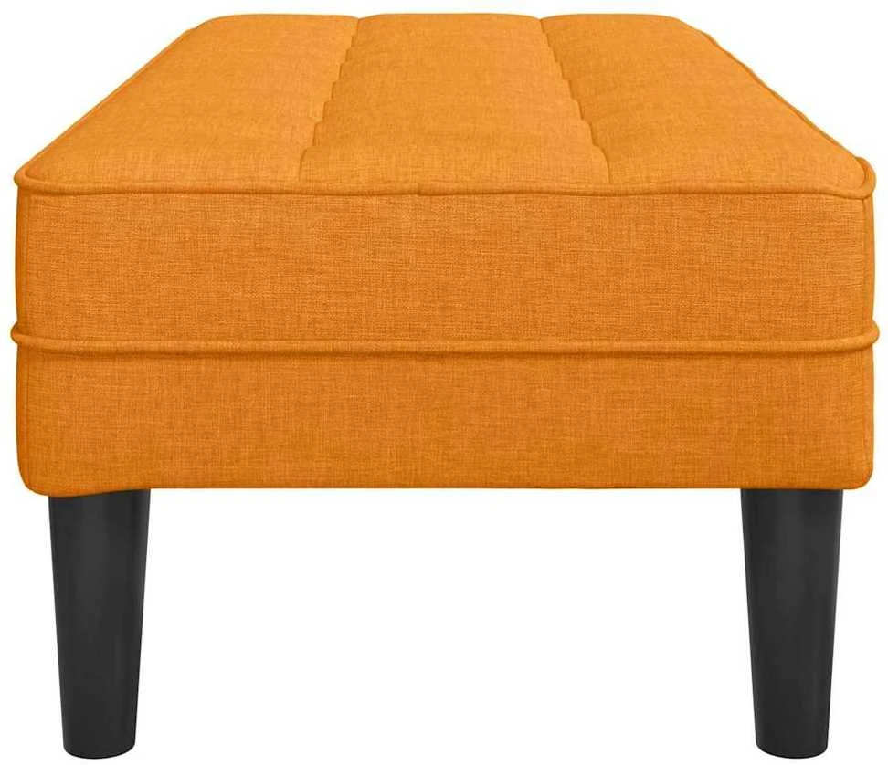 suoliukas su pagalve Tamsiai geltona 113 x 57 x 39 cm audinys