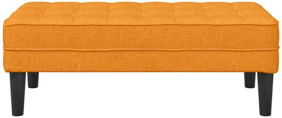 suoliukas su pagalve Tamsiai geltona 113 x 57 x 39 cm audinys
