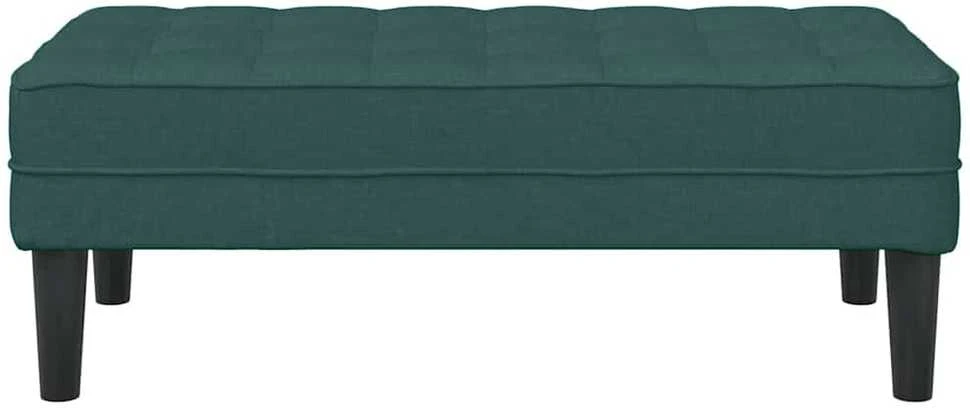 suoliukas su pagalve Tamsiai žalia 113 x 57 x 39 cm audinys