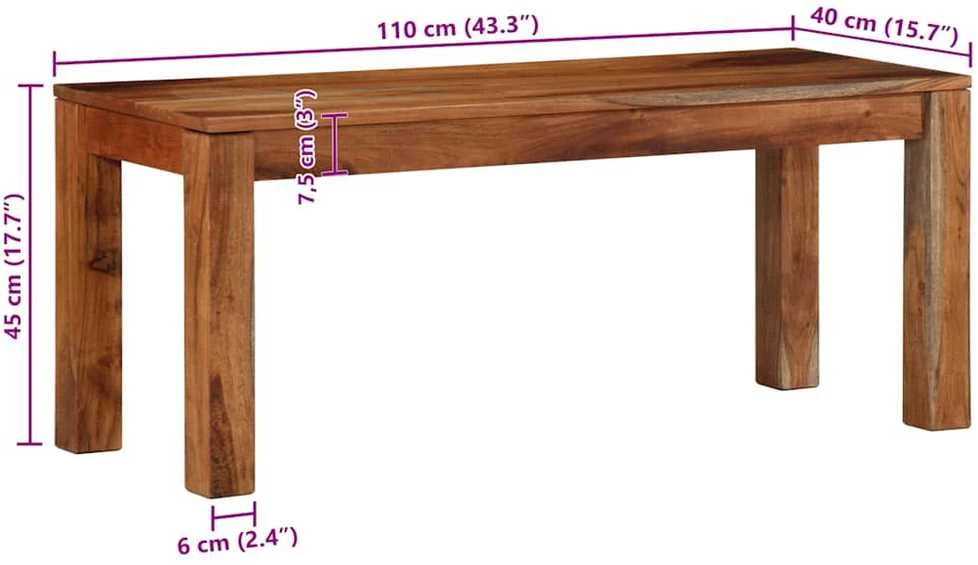Suoliukas 110 cm Akacijos masyvo
