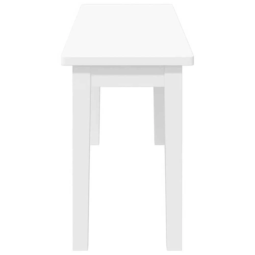 Suoliukas 110 cm Balta medžio masyvo guma