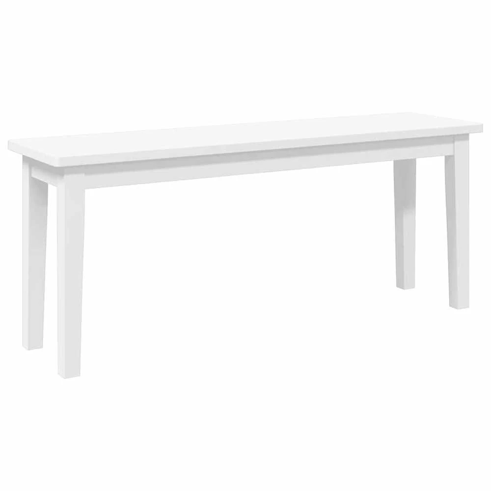 Suoliukas 110 cm Balta medžio masyvo guma