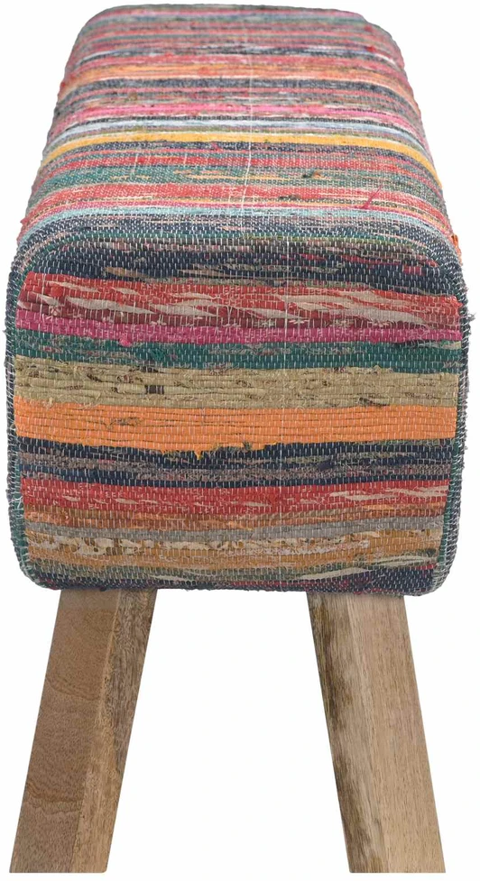 suoliukas 110 x 30 x 45 cm Tikra oda Įvairiaspalvis
