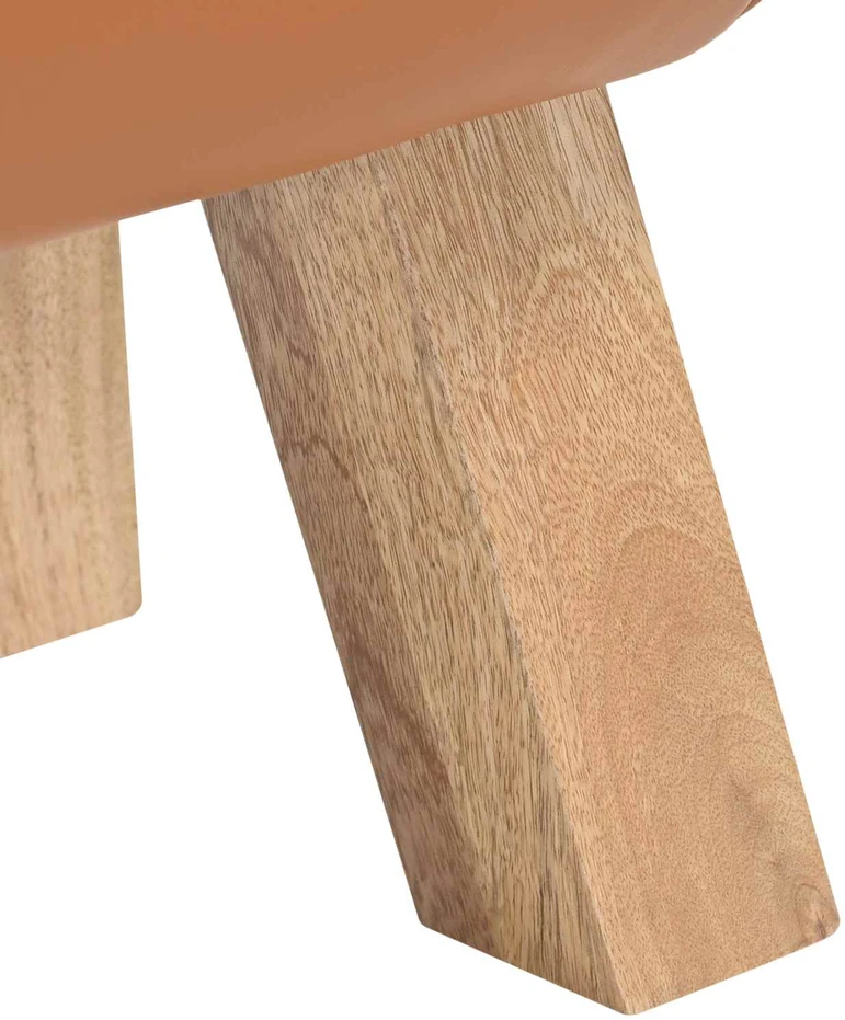 suoliukas 110 x 30 x 45 cm Tikra oda Ruda