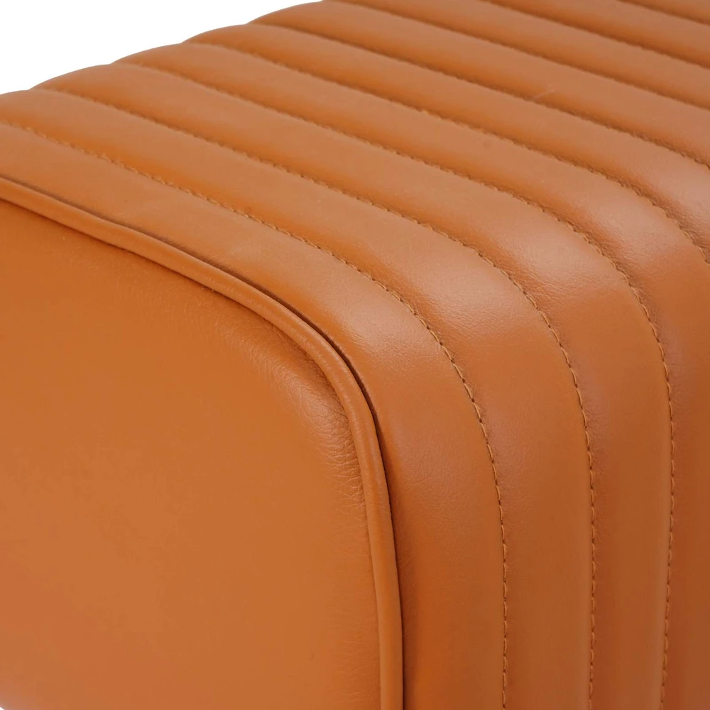 suoliukas 110 x 30 x 45 cm Tikra oda Ruda