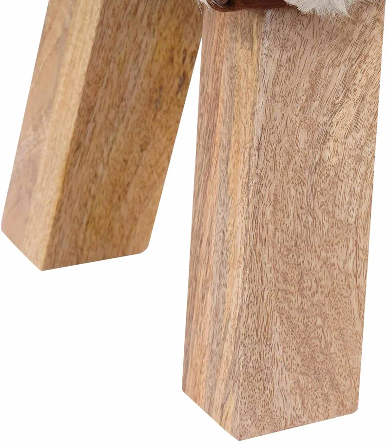 suoliukas 110 x 30 x 45 cm Tikra oda Rudas skiautinys