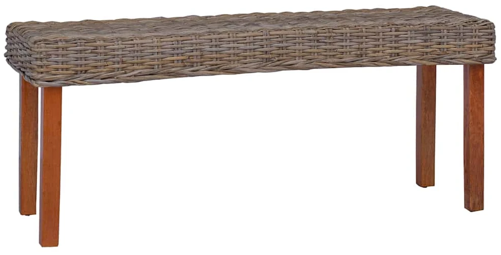 Suoliukas, 110cm, natūralus Kubu ratanas ir mango masyvas