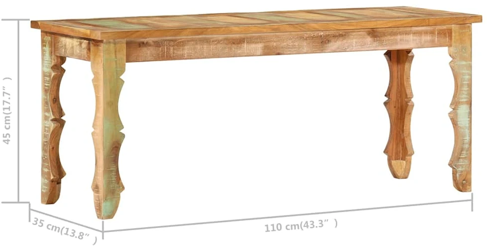 Suoliukas, 110x35x45cm, perdirbtos medienos masyvas