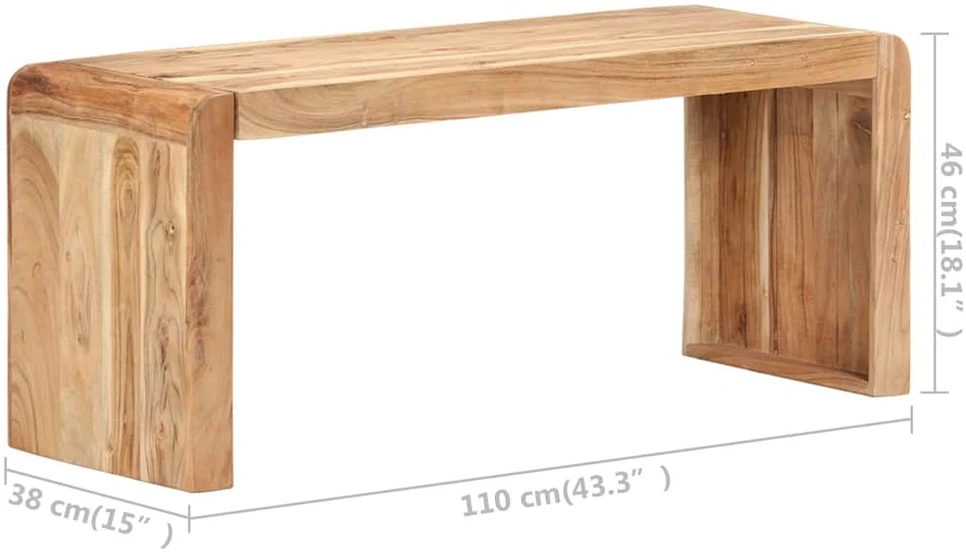 Suoliukas, 110x38x46cm, akacijos medienos masyvas
