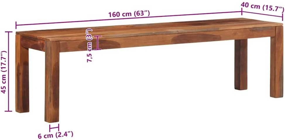 Suoliukas 160 cm Akacijos masyvo