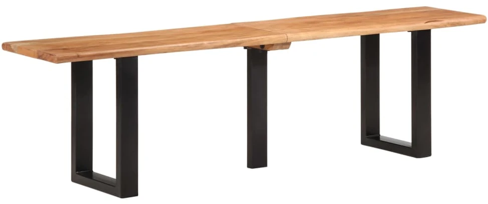 Suoliukas, 160cm, akacijos medienos masyvas ir plienas