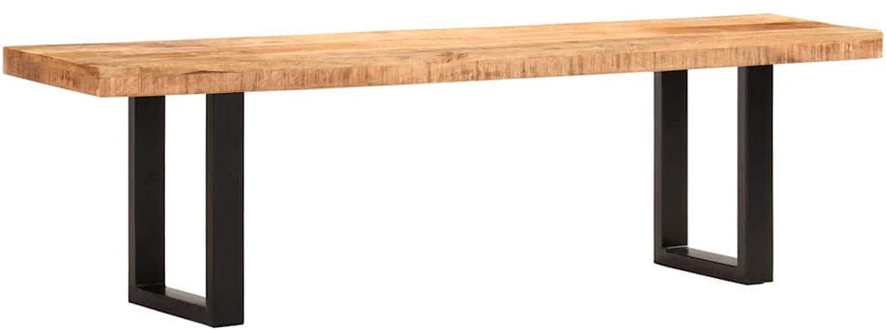 Suoliukas, 160cm, neapdorotos mango medienos masyvas ir plienas