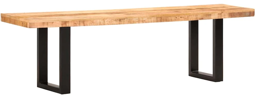 Suoliukas, 160cm, neapdorotos mango medienos masyvas ir plienas