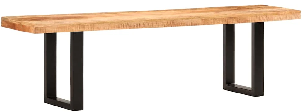 Suoliukas, 160cm, neapdorotos mango medienos masyvas ir plienas